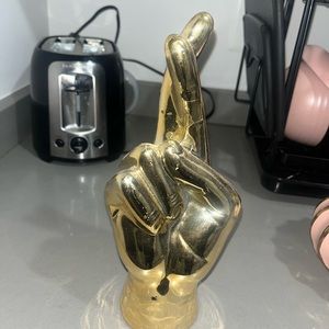 Gold Finger cross hand for house decoration!